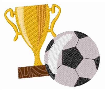 Soccer Trophy Machine Embroidery Design