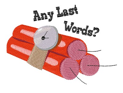 Last Words Machine Embroidery Design
