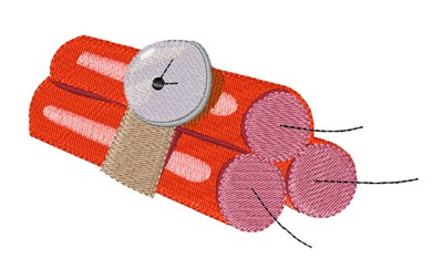 Dynamite Sticks Machine Embroidery Design
