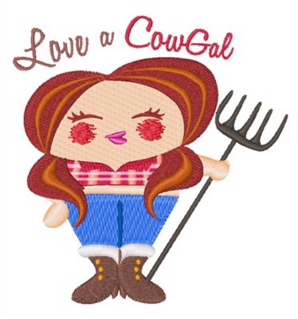 Picture of CowGal Machine Embroidery Design