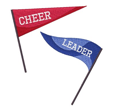 Cheer Flags Machine Embroidery Design