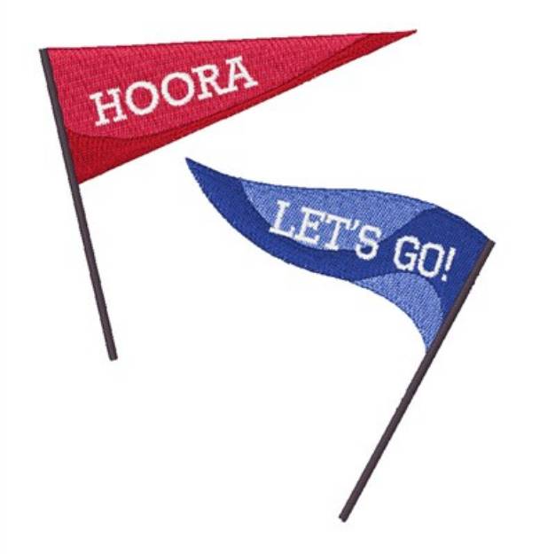 Picture of Hoora Flags Machine Embroidery Design