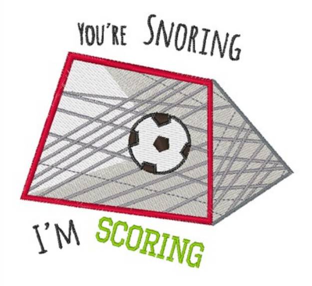 Picture of Snoring Scoring Machine Embroidery Design