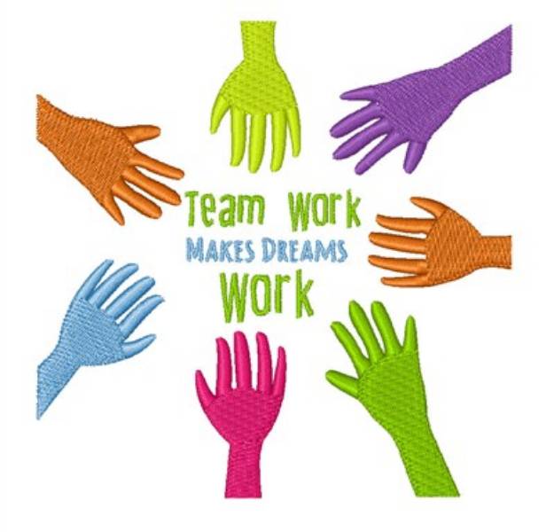 Picture of Team Work Machine Embroidery Design