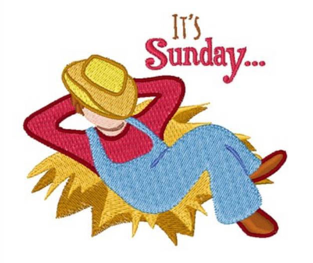 Picture of Its Sunday Machine Embroidery Design