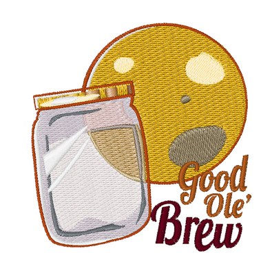 Good Ole Brew Machine Embroidery Design