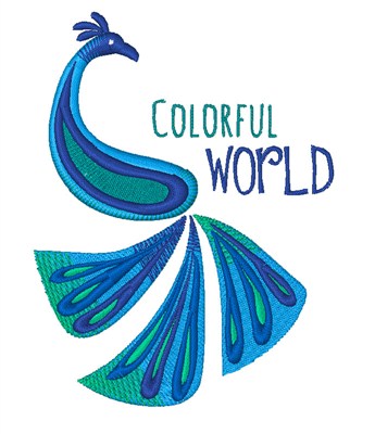 Colorful World Machine Embroidery Design