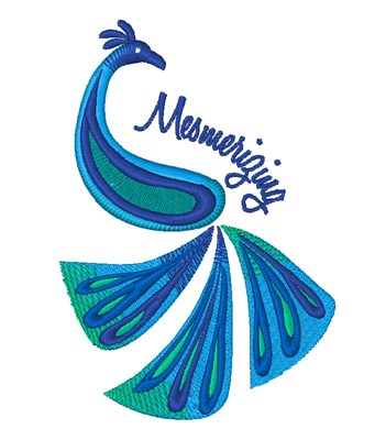 Mesmerizing Peacock Machine Embroidery Design