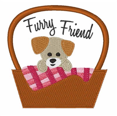 Furry Friend Machine Embroidery Design