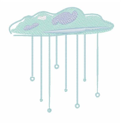 Rain Cloud Machine Embroidery Design
