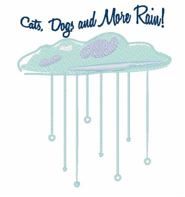 Cats Dogs Rain Machine Embroidery Design
