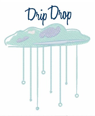 Drip Drop Machine Embroidery Design