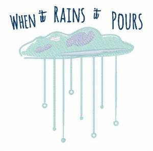 Picture of Rains Pours Machine Embroidery Design