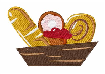 Pastry Basket Machine Embroidery Design