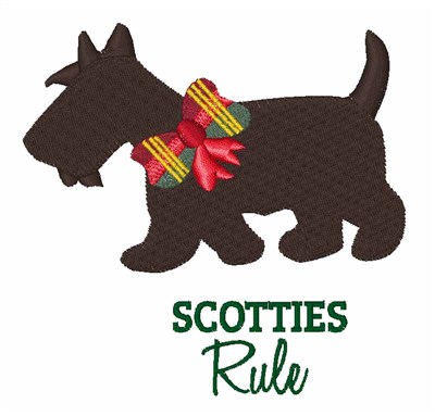 Scotties Rule Machine Embroidery Design