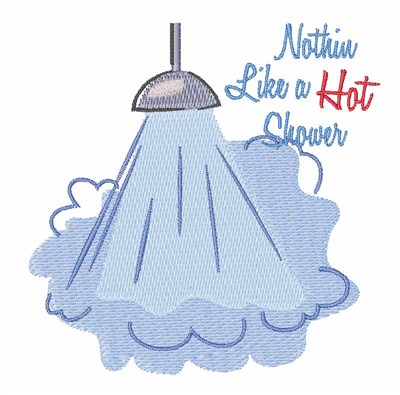 Hot Shower Machine Embroidery Design