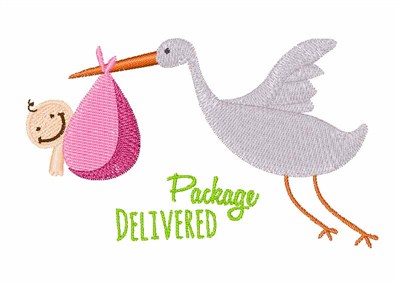 Package Delivery Machine Embroidery Design
