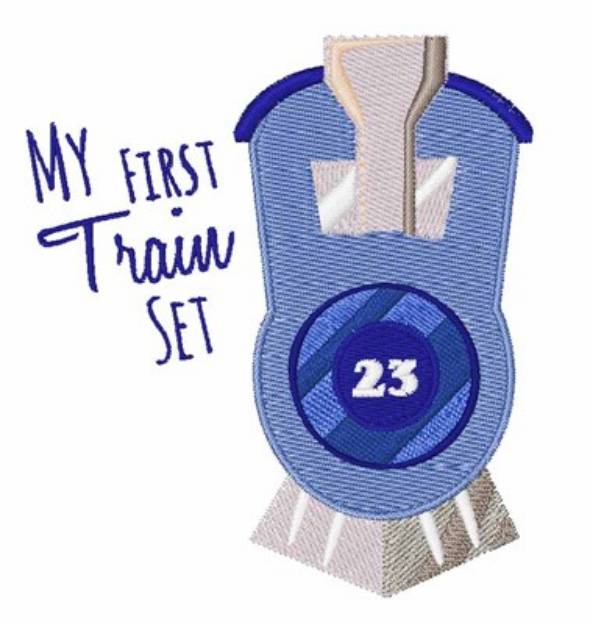 Picture of First Train Machine Embroidery Design