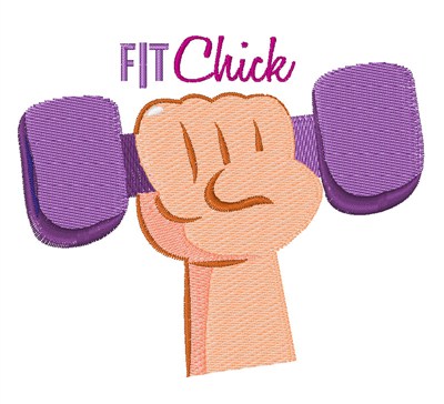 Fit Chick Machine Embroidery Design
