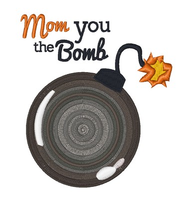 Mom Bomb Machine Embroidery Design