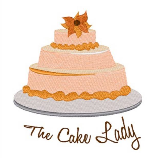 Picture of Cake Lady Machine Embroidery Design