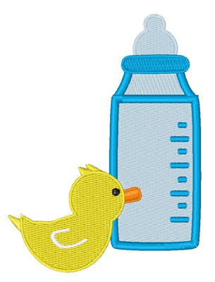 Bottle Duck Machine Embroidery Design