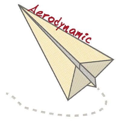 Aerodynamic Paper Machine Embroidery Design