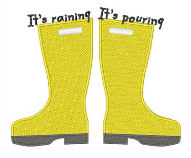 Picture of Raining Pouring Machine Embroidery Design