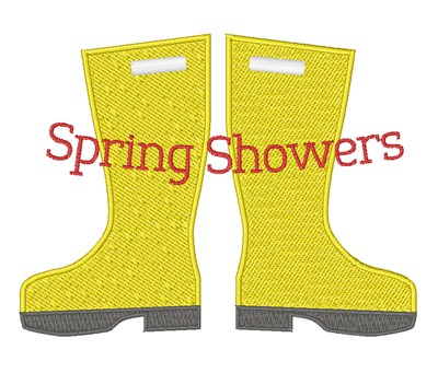 Spring Showers Machine Embroidery Design