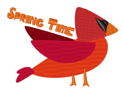 Spring Time Machine Embroidery Design