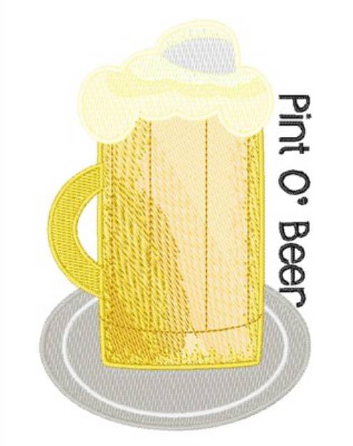 Picture of Pint o Beer Machine Embroidery Design