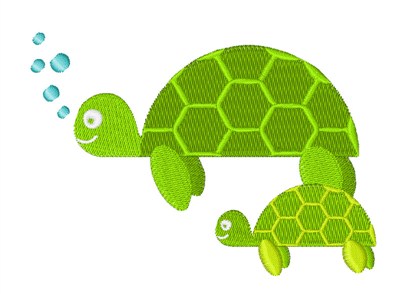 Sea Turtles Machine Embroidery Design