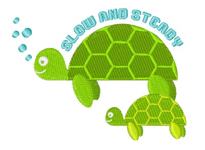 Slow and Steady Machine Embroidery Design
