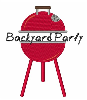 Backyard Party Machine Embroidery Design