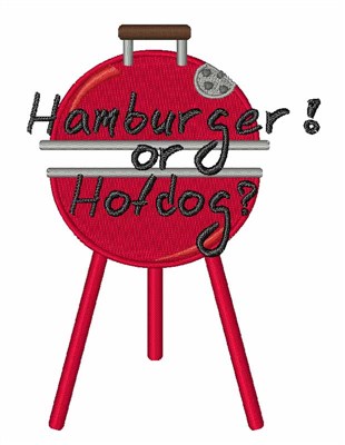 Hamburger or Hotdog Machine Embroidery Design