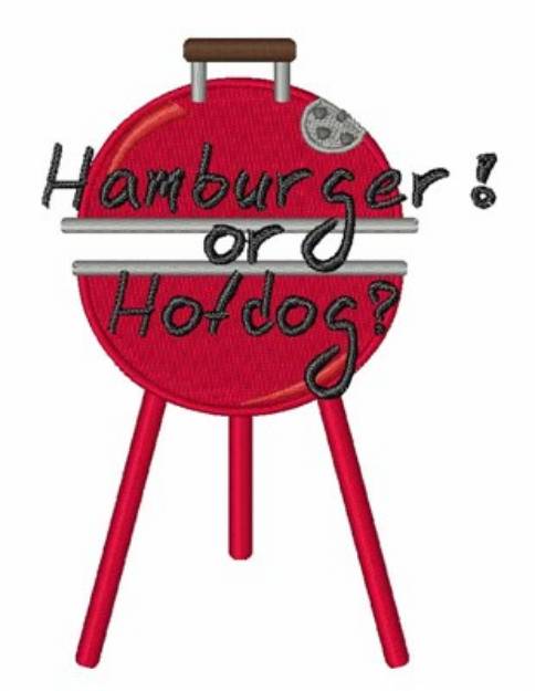 Picture of Hamburger or Hotdog Machine Embroidery Design