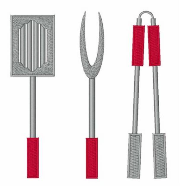 Picture of Grill Utensils Machine Embroidery Design