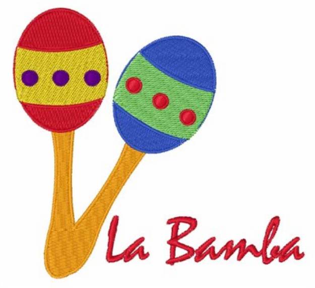 Picture of La Bamba Maracas Machine Embroidery Design