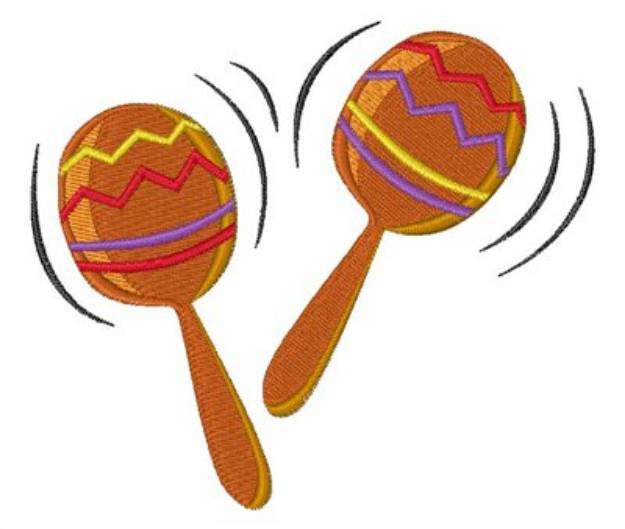 Picture of Musical Maracas Machine Embroidery Design