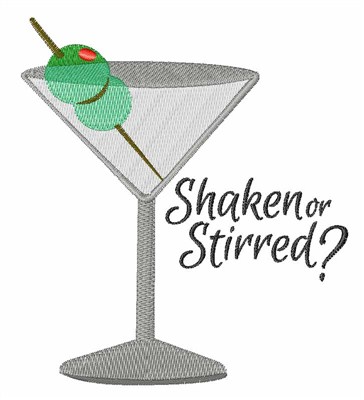 Shaken or Stirred Machine Embroidery Design