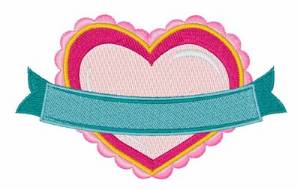 Picture of Heart Banner Machine Embroidery Design