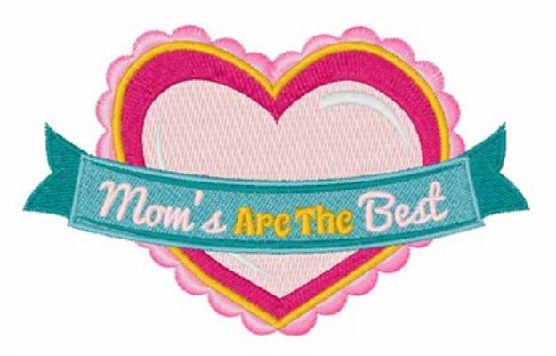 Picture of Best Mom Heart Machine Embroidery Design