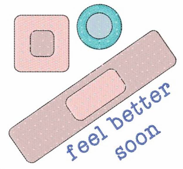 Picture of Feel Better Soon Machine Embroidery Design