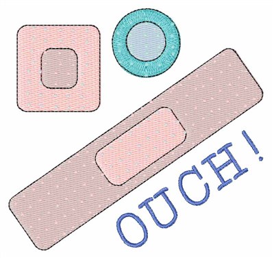 Ouch Bandages Machine Embroidery Design