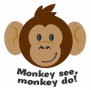 Picture of Monkey See Machine Embroidery Design