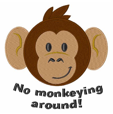 No Monkeying Around Machine Embroidery Design