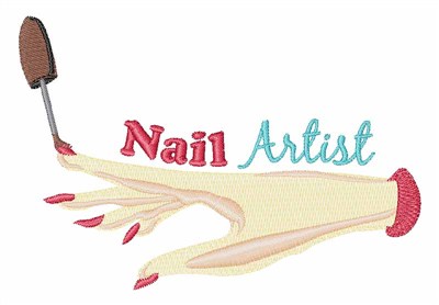 Nail Artist Machine Embroidery Design