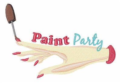 Paint Party Machine Embroidery Design