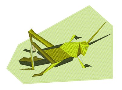 Origami Cricket Machine Embroidery Design