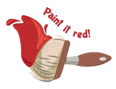 Paint It Red Machine Embroidery Design